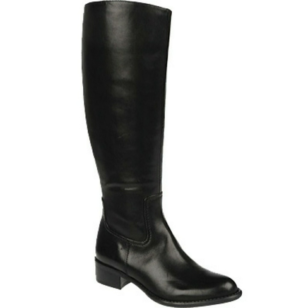 Franco Sarto black leather riding boots size 8.5